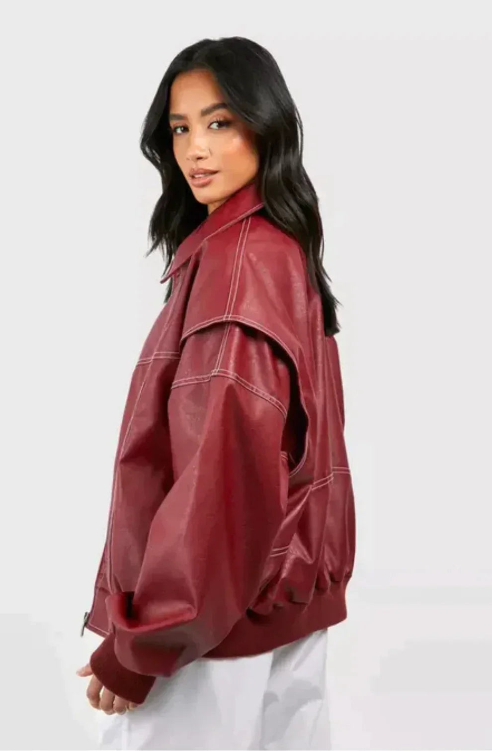 Rosalie - Leather Bomber Jacket