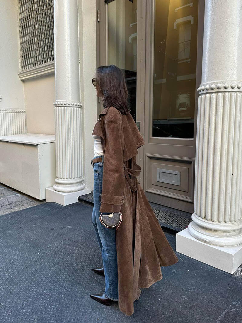 Havanna | Suede Trench Coat