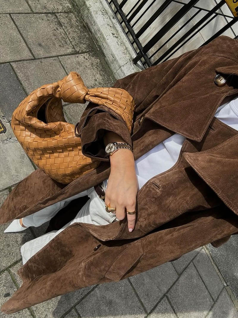 Havanna | Suede Trench Coat